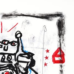 Toy Box Menace - Abstract Robot Still Life Mixed Media Artwork by Gary John