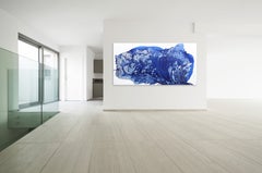 Winter Solstice - Large Original Minimalist Contemporary Blue Abstract Painting