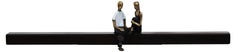 By Your Side 17/25 - Contemporary Figurative Bronze Iron Metal Wall Sculpture
