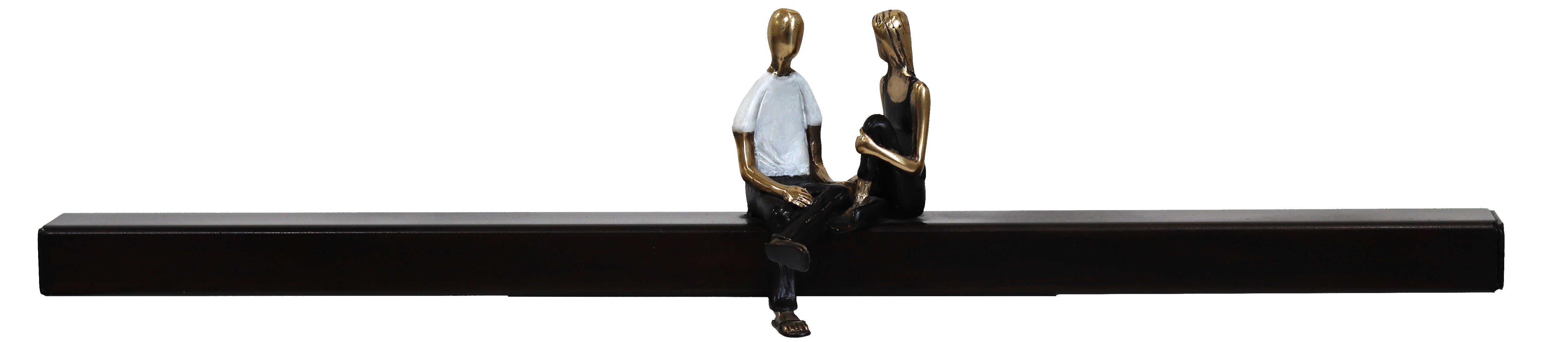 Mireia Serra Figurative Sculpture - By Your Side 17/25 - Contemporary Figurative Bronze Iron Metal Wall Sculpture