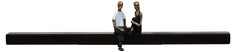 By Your Side 17/25 - Contemporary Figurative Bronze Iron Metal Wall Sculpture