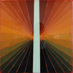 Wiggle Room 42 - Abstract Modern Resin Minimalist Fiery Tone Mixed Media Artwork