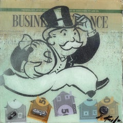 Business Finance Uncle Pennybags - Abstract Monopoly Inspired Mixed Media Art