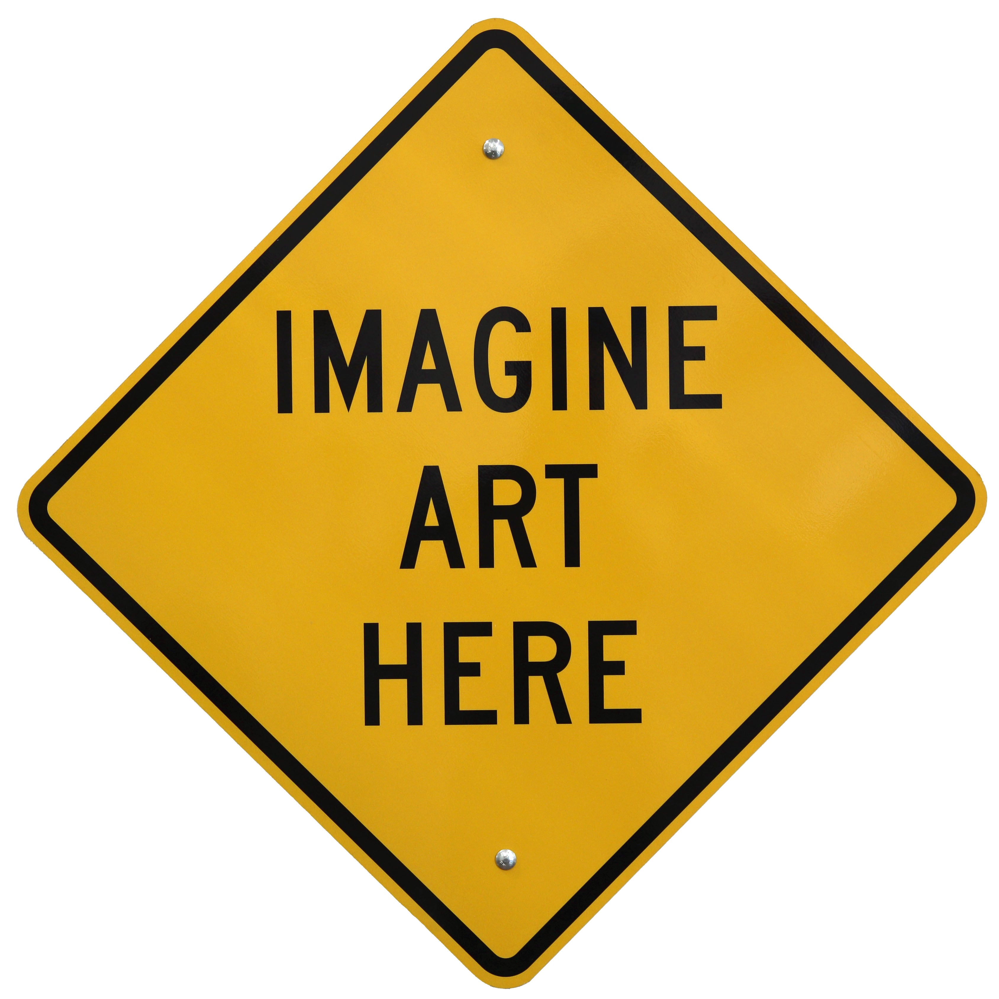 Still-Life Sculpture di Scott Froschauer - Imagine Art Here XX - Scultura da parete ispirata ai cartelli stradali in acciaio e metallo
