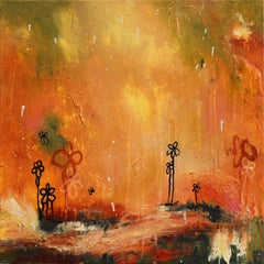 Tropical Storm - Abstract Floral Still Life Textured Graffiti Inspired Artwork