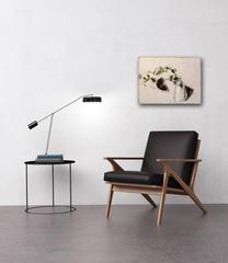 AWH 165 - Pittura ad olio originale figurativa astratta neutra e rilassante sulla natura morta