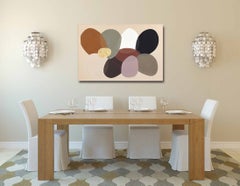 «Both And» - Cuadro abstracto meditativo a gran escala con formas orgánicas sobre lienzo