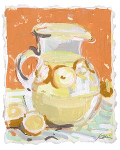 Lemons to Lemonade - Original Abstract Still Life Acrylic Artwork on Paper
