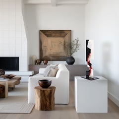 Parade - Contemporary Metal Red, Black, White Abstract Free Standing Sculpture