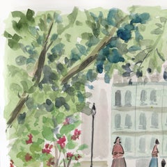 Montag, 17 Uhr – Originelles figuratives Aquarell-Stillleben auf Papier