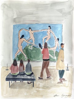 MoMa – Originales figuratives Aquarell-Stillleben auf Papier aus dem Museum
