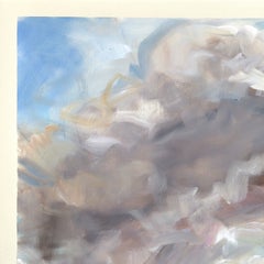 Studio di paesaggio 276 - Pittura acrilica impressionista atmosferica su carta intelata