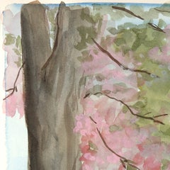 Pique-nique - Aquarelle figurative originale : nature morte sereine sur papier