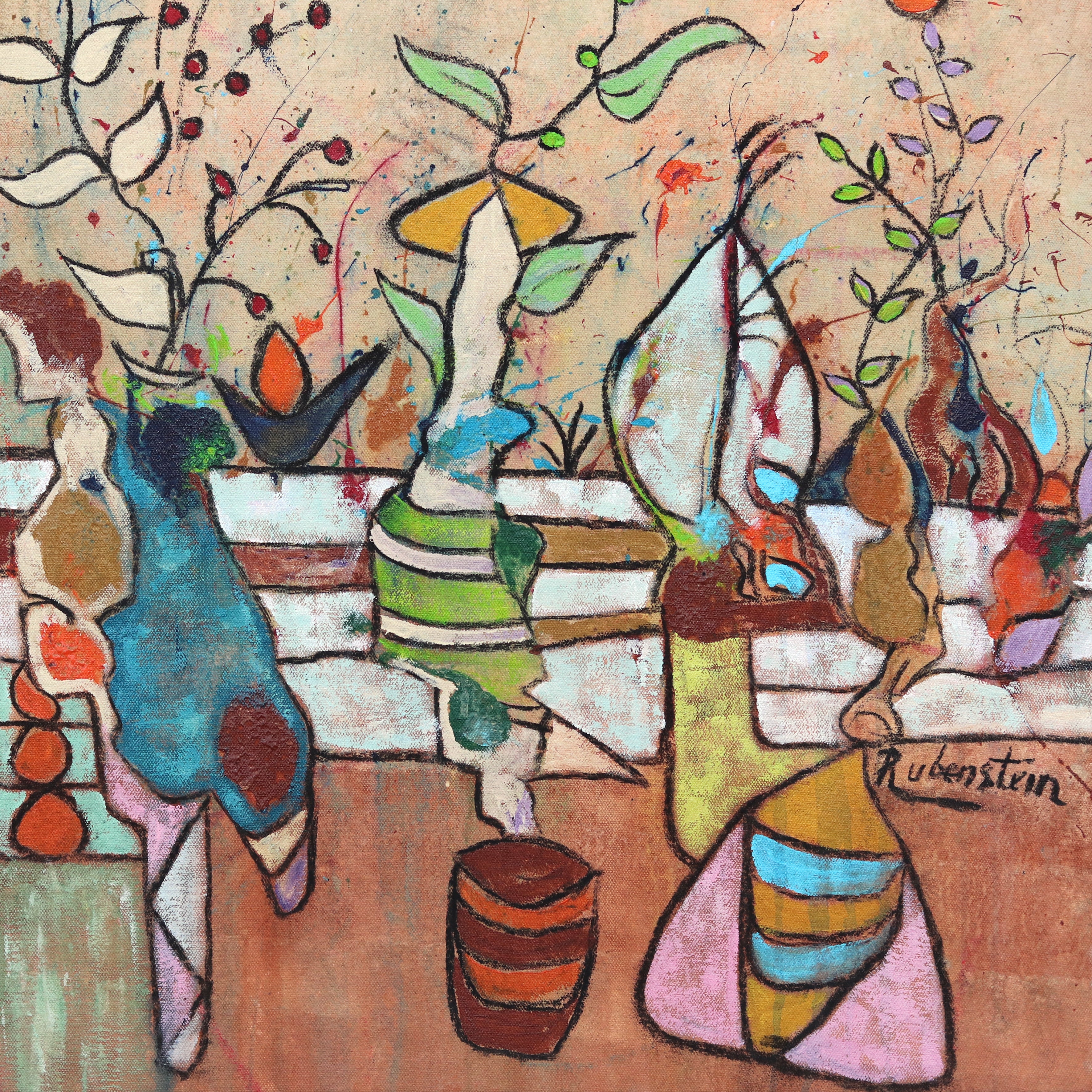 Bruce Rubenstein - Inscape VII - Large Scale Abstract Expressive ...