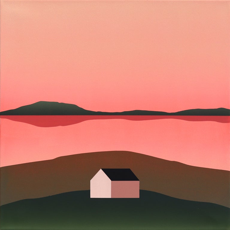 Mike Gough Holding the Shore - Abstract Minimalist Serene Surrealist Landscape Painting