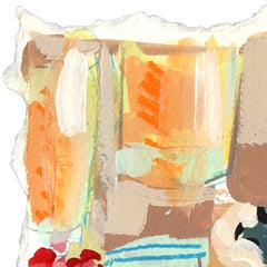 «Un poco de mermelada»: obra de arte original de naturaleza muerta abstracta inspirada en la comida, sobre papel