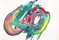 avp_1644 - Original Abstract Colorful Contemporary Acrylic Painting on Paper