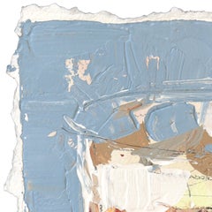 White Russian - Œuvre d'art abstraite originale représentant une nature morte de cocktail, réalisée à l'acrylique sur papier