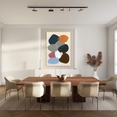 Geduld – Bunte organische Formen: Meditative, abstrakte Mixed-Media-Kunst auf Leinwand