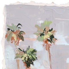 Over the Palms - Abstract Hollywood Sign Inspired Landscape Artwork on Paper