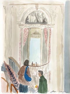 1:30pm on a Wednesday - Figurative Still Life Watercolor Painting on Paper