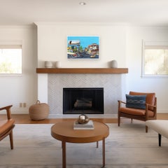 This is Sunset Blvd - Abstract Colorful Landscape Mixed Media Artwork on Canvas