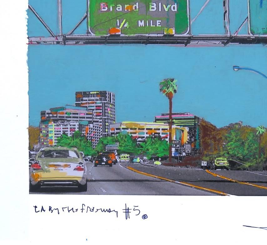 LA By The Freeway #5 - Pop Art Painting by Fabio Coruzzi