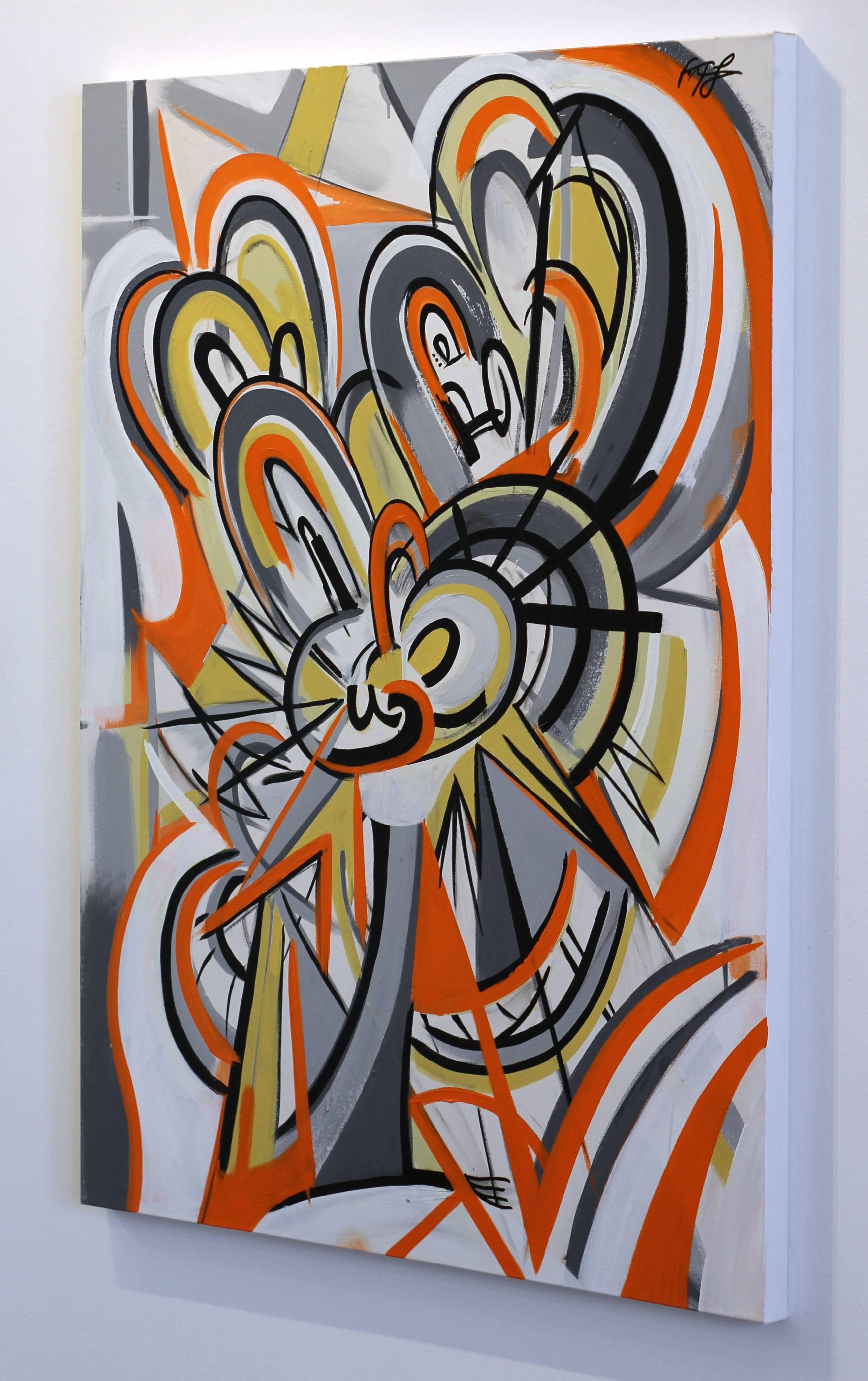 Orange Swirl - Pop Art Painting by Frankie Alfonso