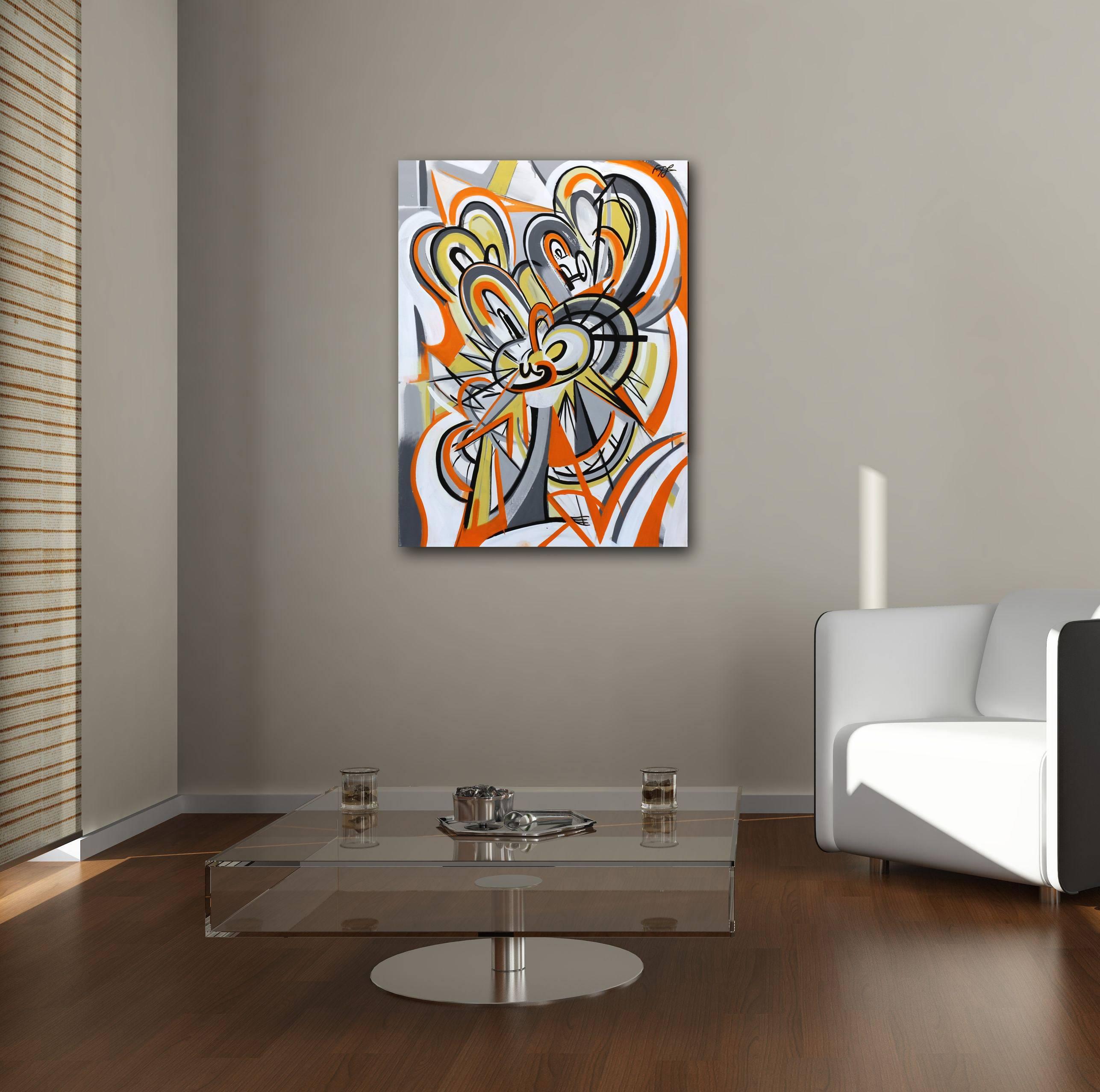 Orange Swirl - Painting by Frankie Alfonso
