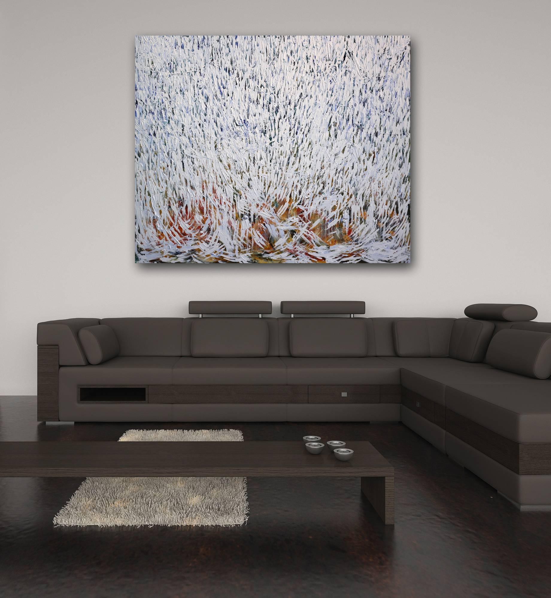 Where the Poppies Grow - Abstract Expressionist Painting by Shauna La