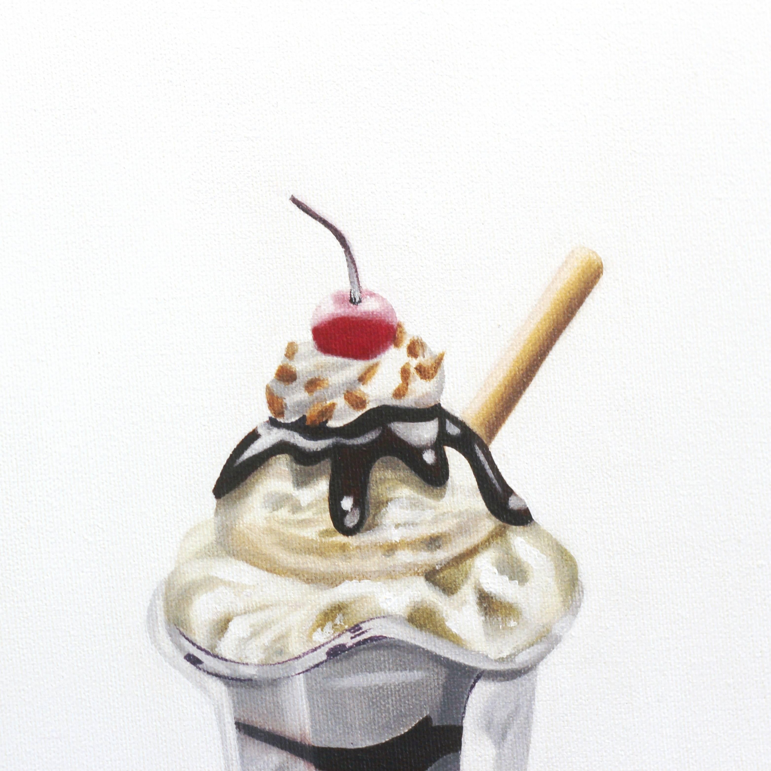 Ice Cream Sunday - Photorealist Painting by Erin Rothstein