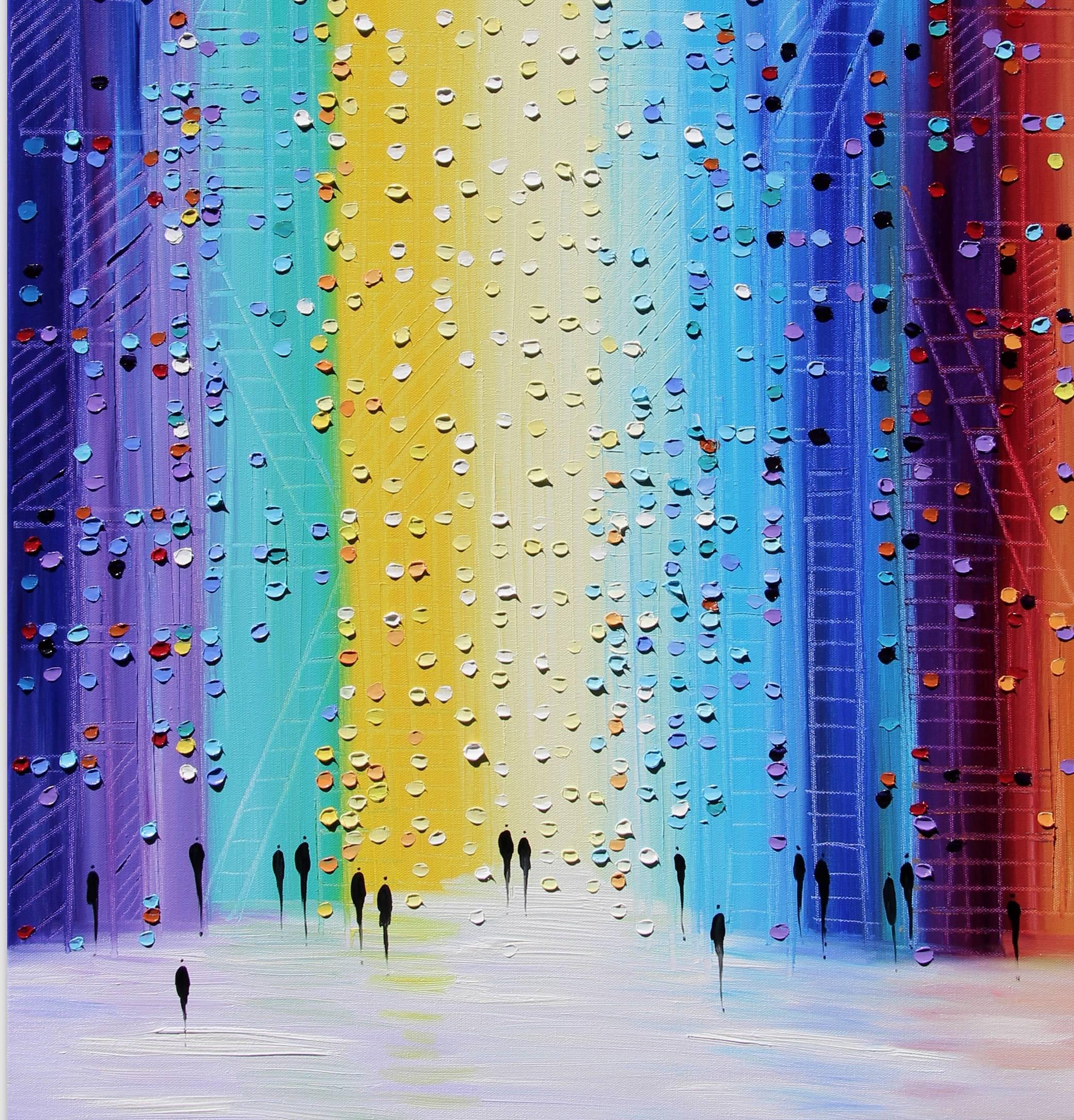 Cityscape - Contemporary Painting by Ekaterina Ermilkina