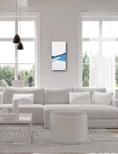 Contemporary Modern Minimalist Landscape Pool Painting - Crisp Angled Water