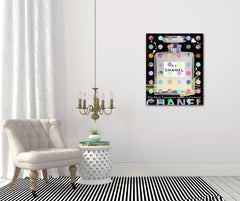 Chanel #5 Silver on Black