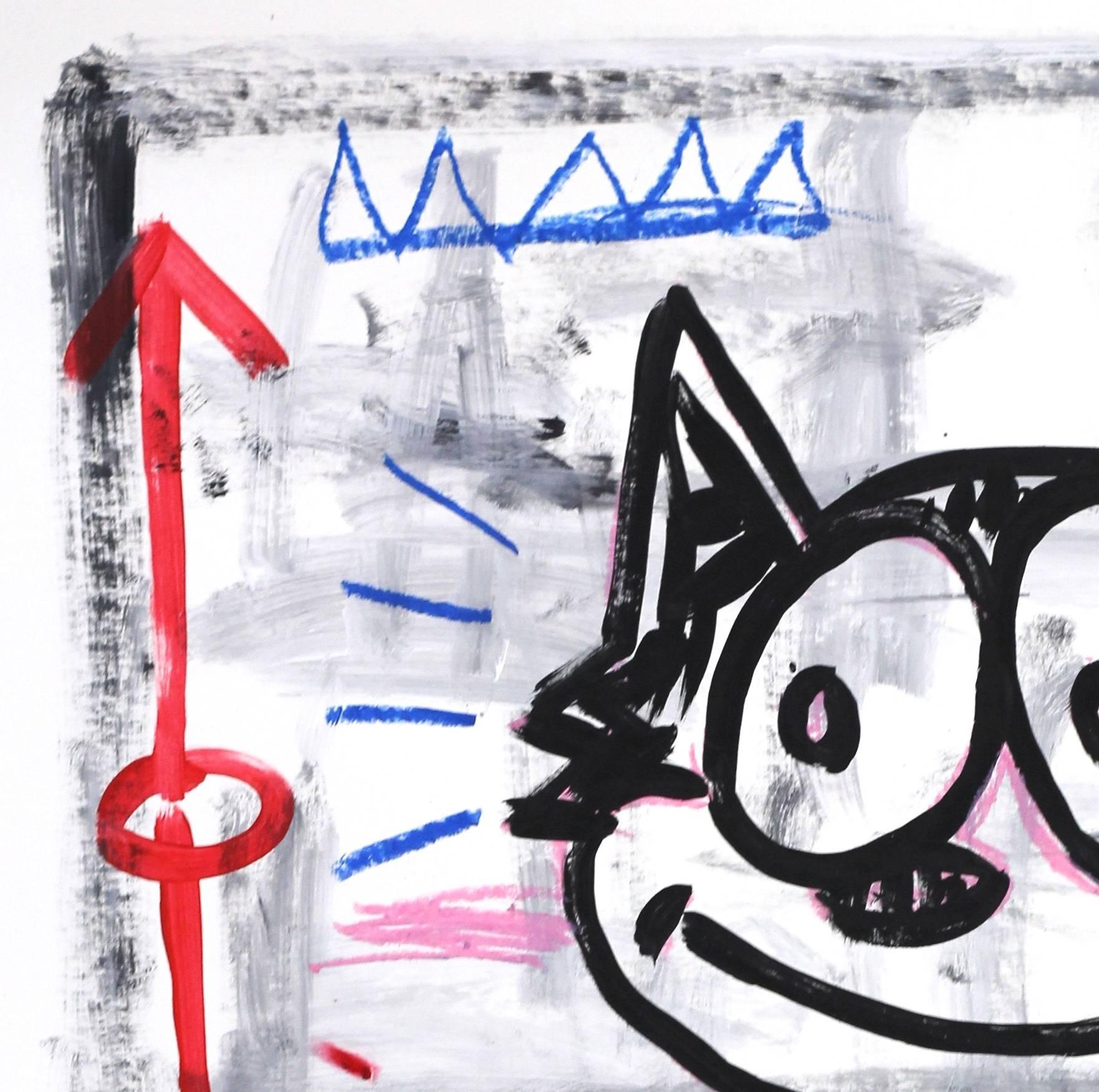 „ Happy Felix“ – moderne Original Pop Street Art von Gary John im Angebot 2