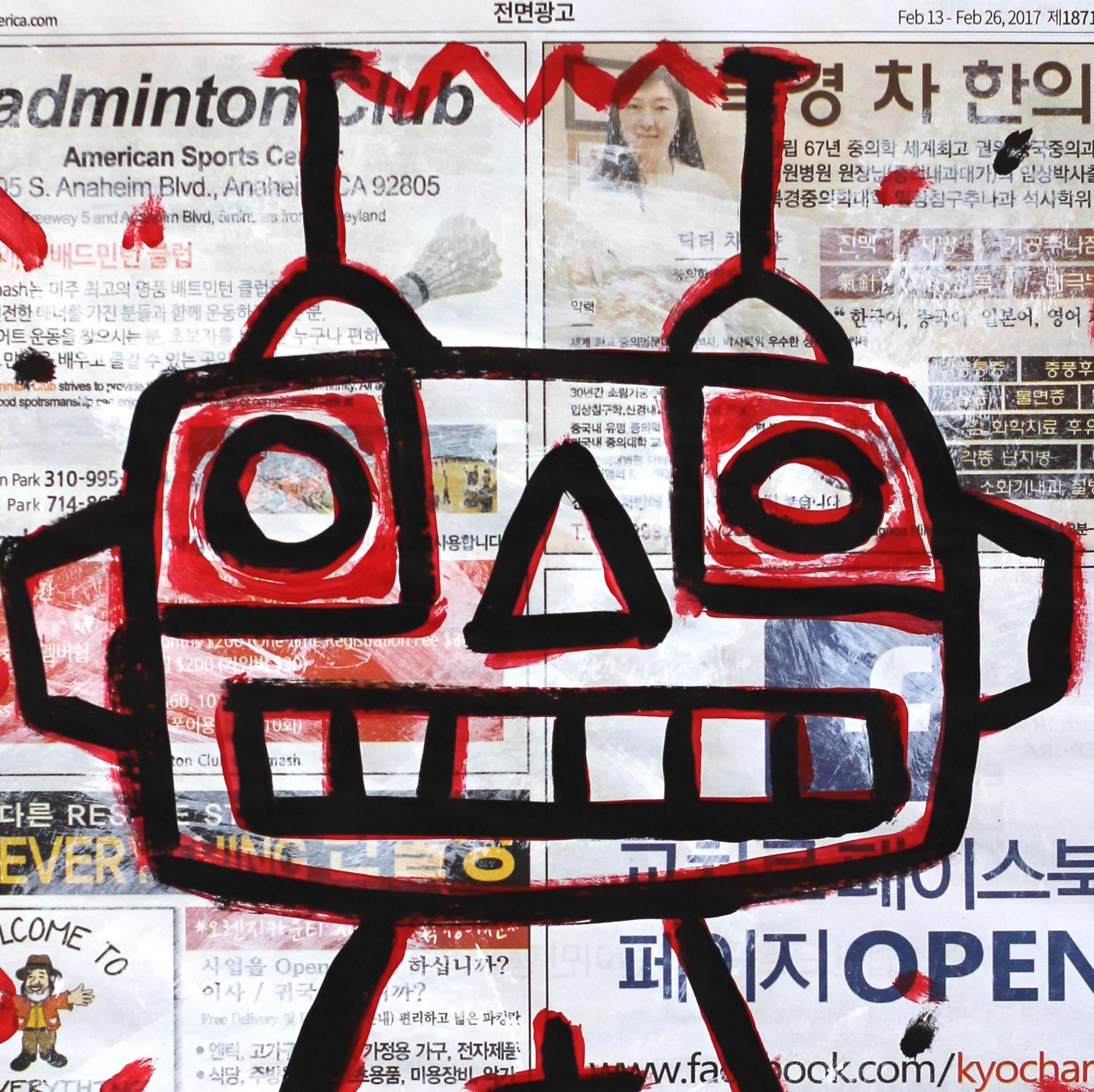 Robot King - Street Art Mixed Media Art by Gary John