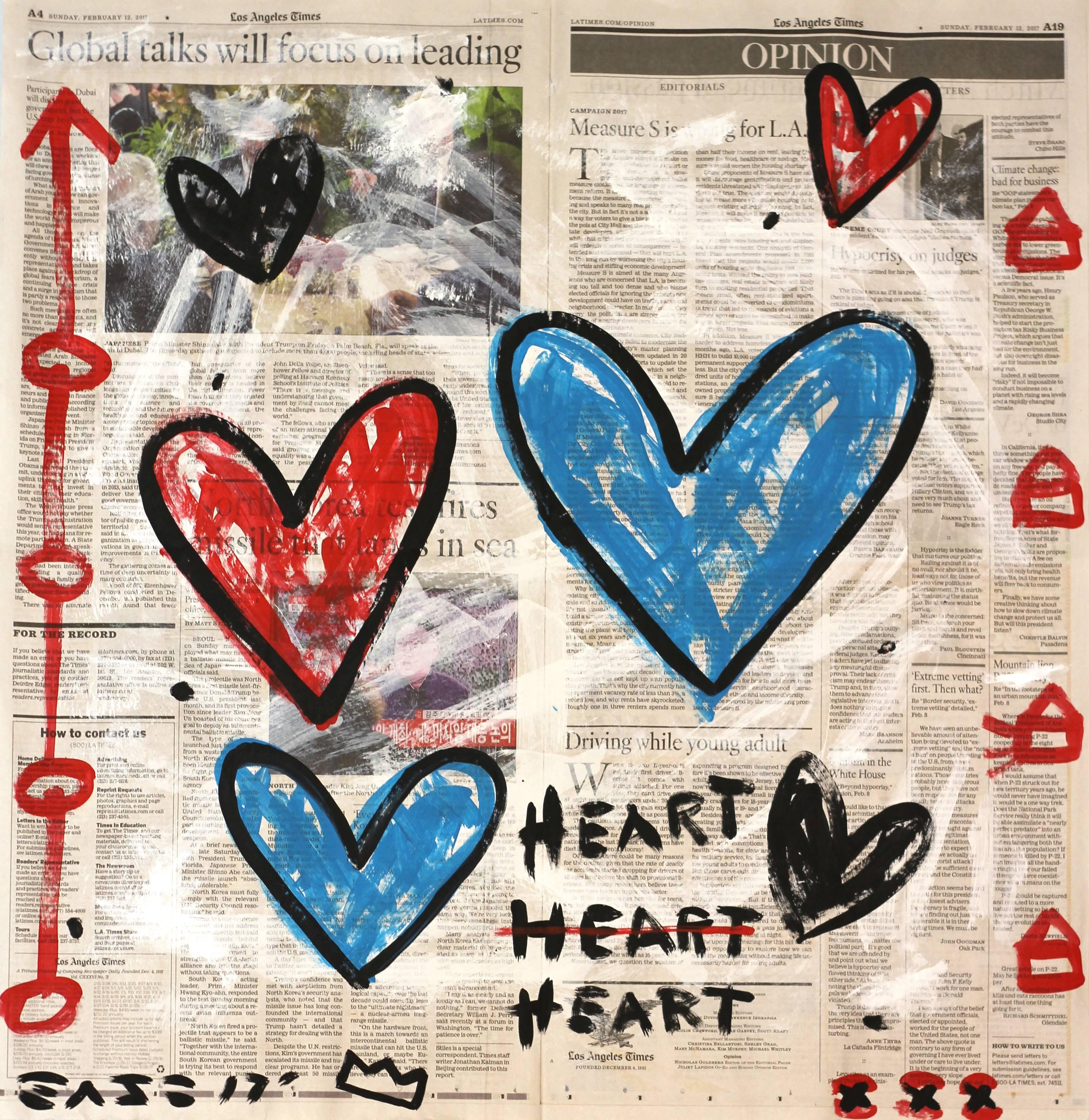 Gary John Abstract Painting - Cross My Heart