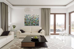 Sublime 709 - Verde Colorido Collage Fotográfico Original Obra de Arte de Técnica Mixta