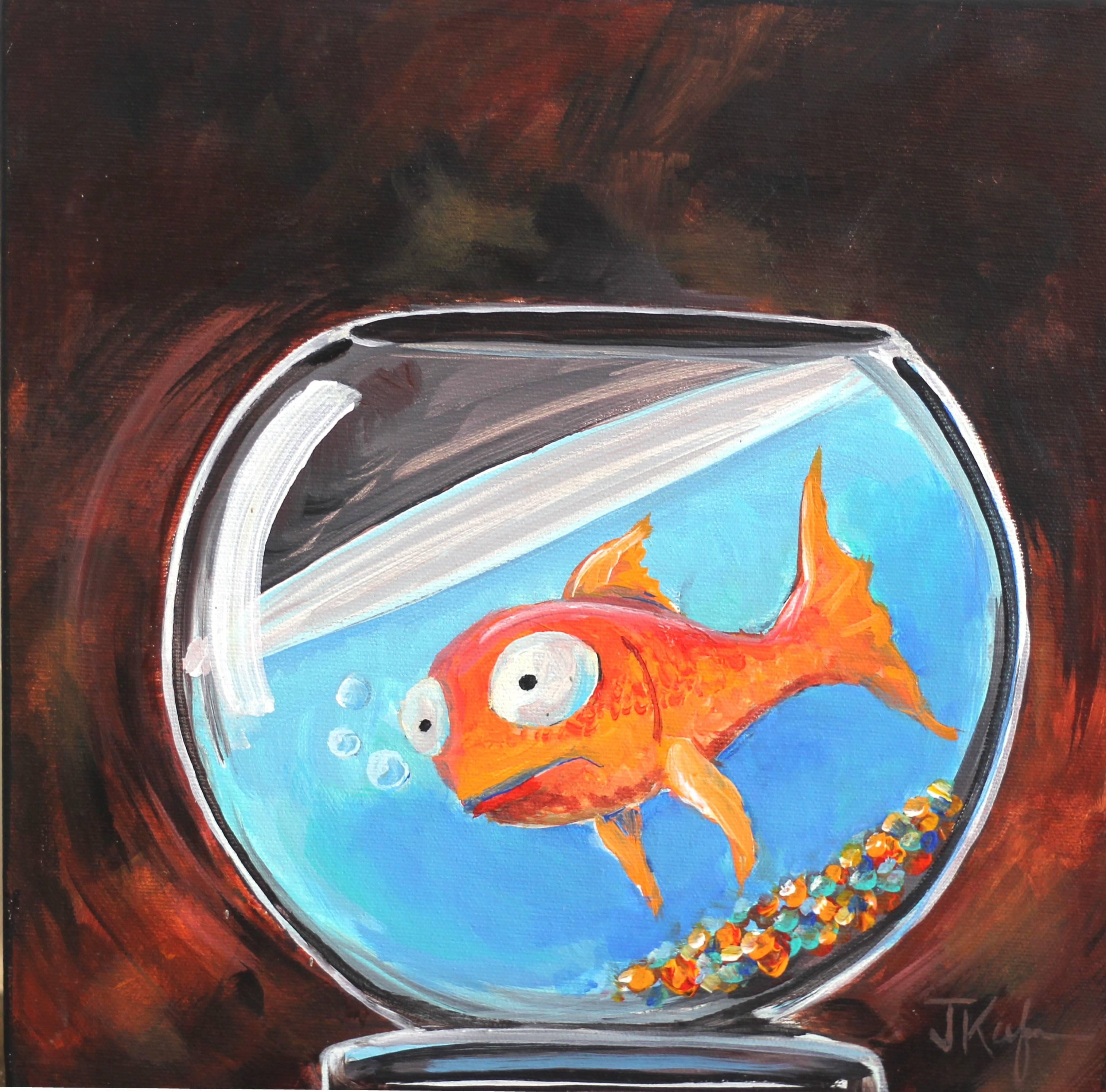 Jim Keifer Figurative Painting - Something's Fishy