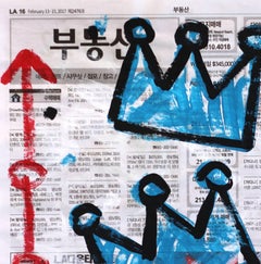 "Cobalt Kings" - Original Street Art Painting by Gary John (framed)