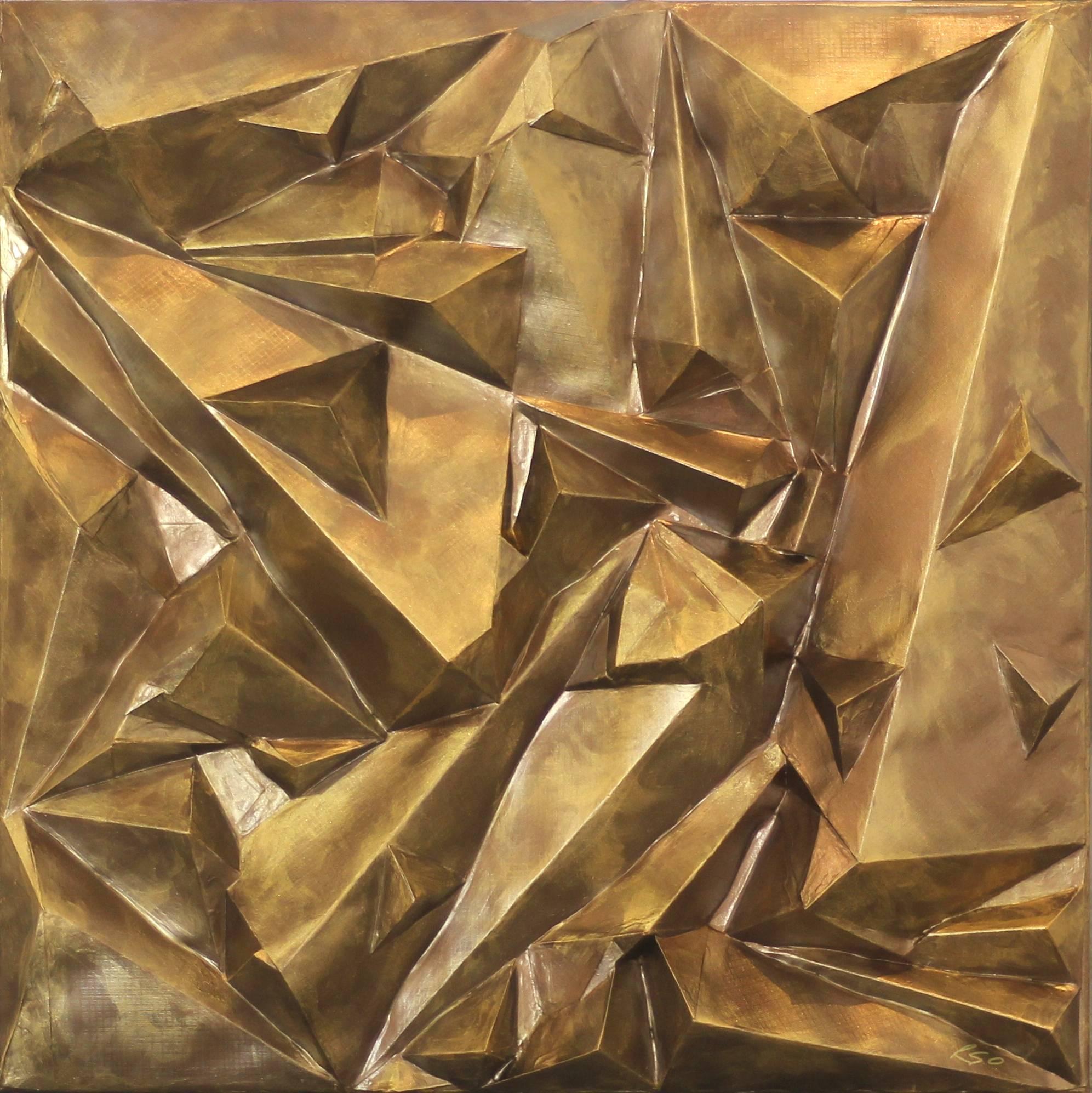 Ryan Shane Owen Abstract Painting - "Mercury" - sculptural mixed media artwork