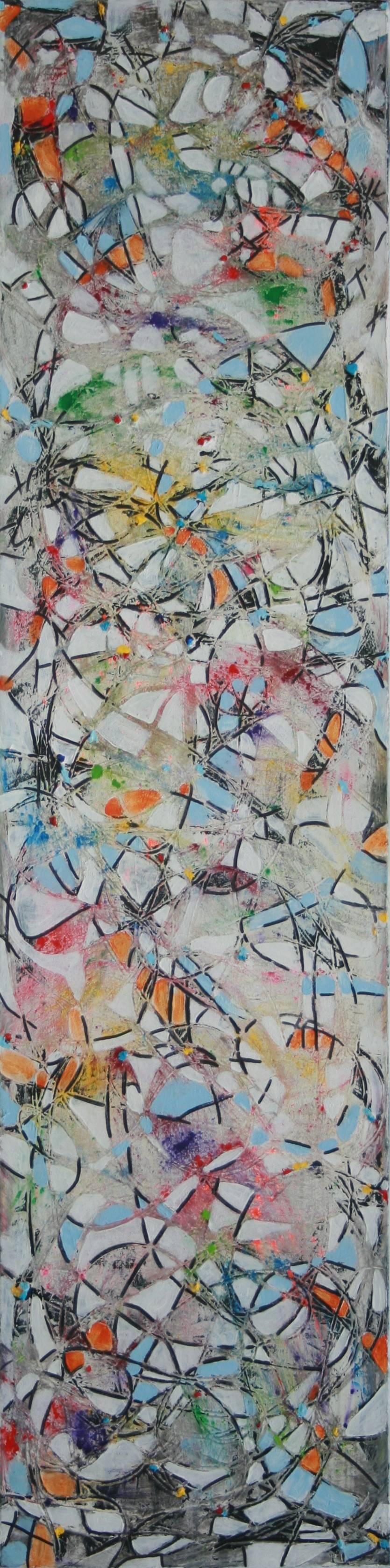 Petra Rös-Nickel Abstract Painting - "Organic White" - Original Oil and Mixed Media Painting