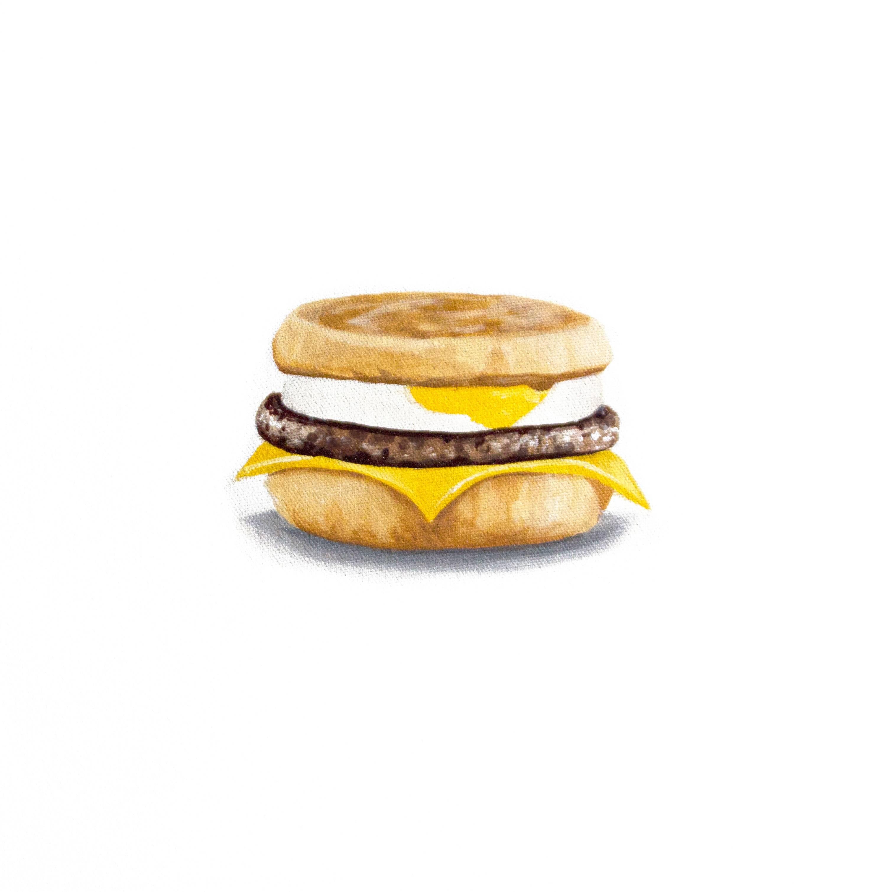 Erin Rothstein Still-Life Painting - Egg McMuffin