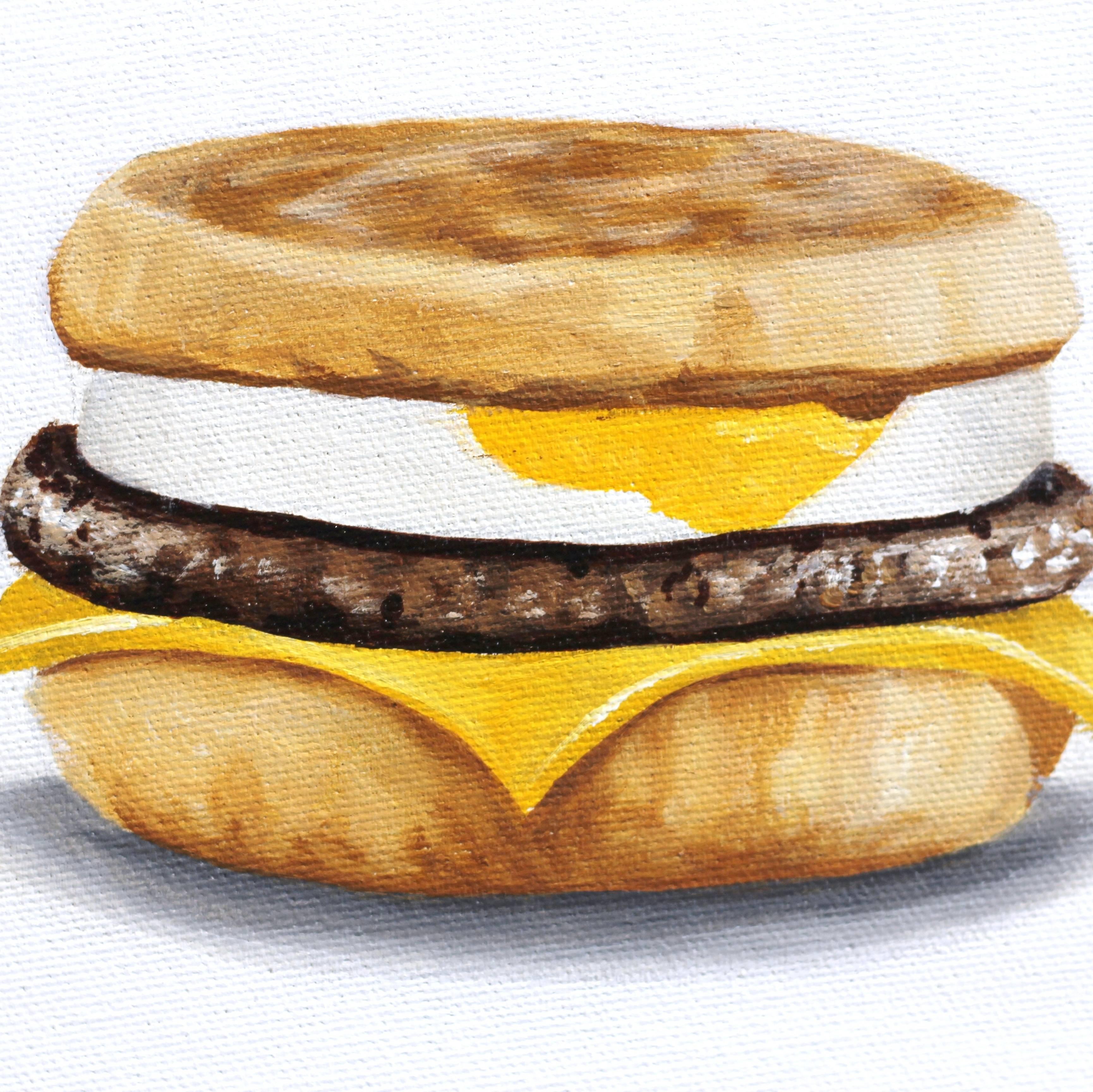Egg McMuffin - Photorealist Painting by Erin Rothstein