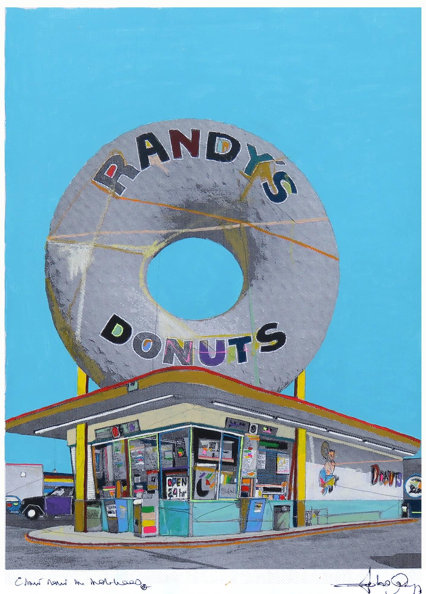 Fabio Coruzzi Landscape Painting - Giant Donut in Inglewood