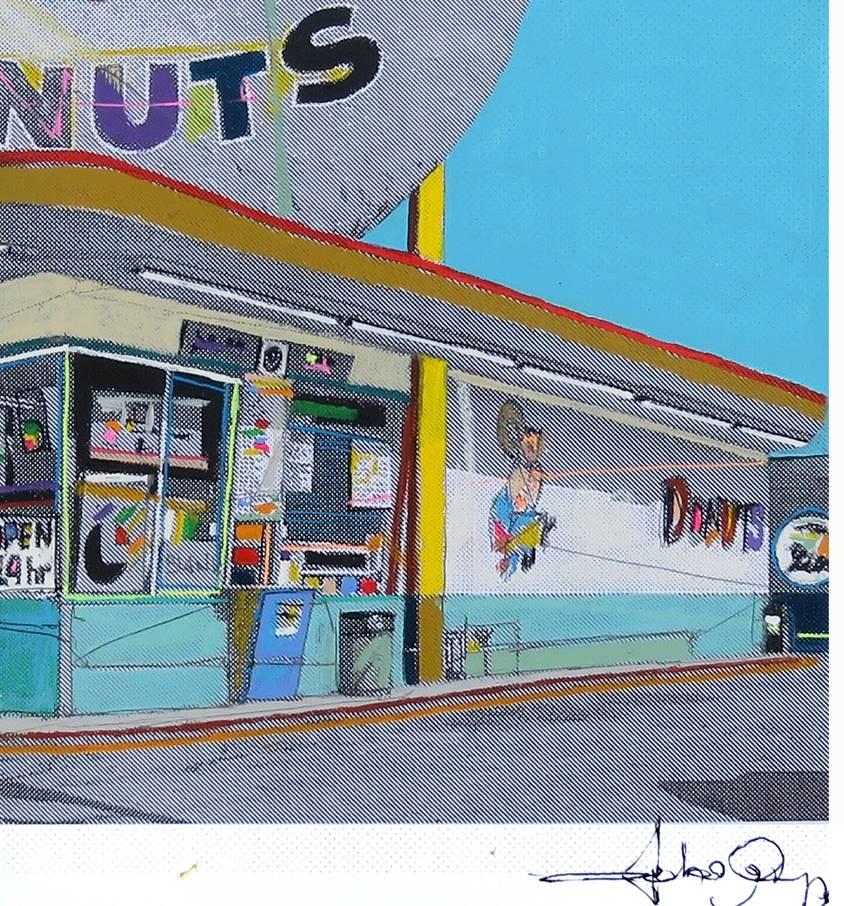 Giant Donut in Inglewood - Pop Art Painting by Fabio Coruzzi