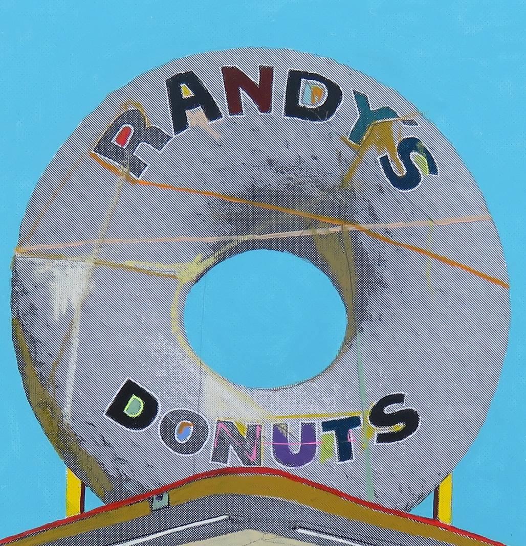 Giant Donut in Inglewood - Painting by Fabio Coruzzi