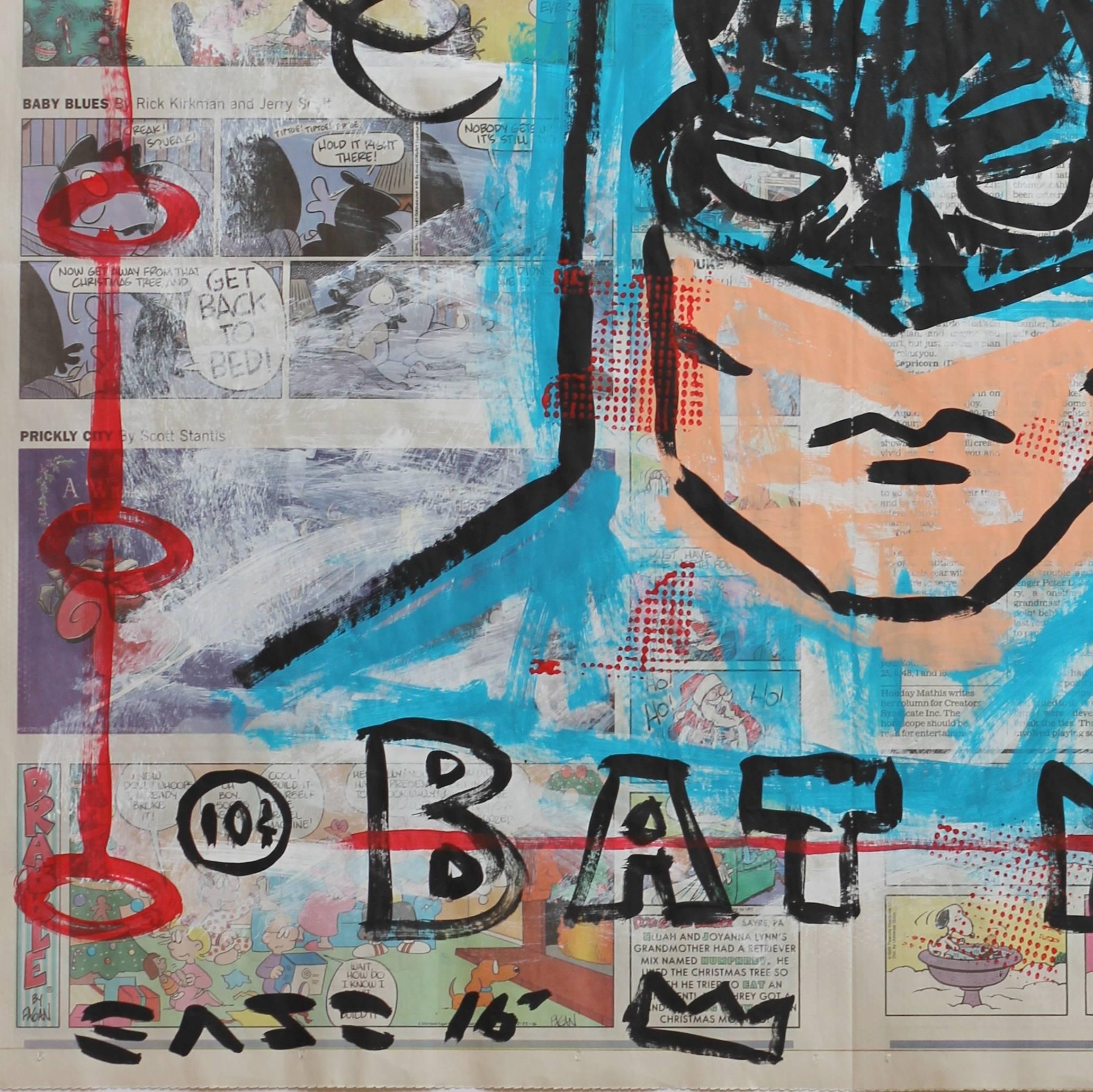 The Bat Man - Street Art Painting by Gary John