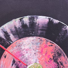 Cosmo - Original Rosa Contemporary Bar Gemälde