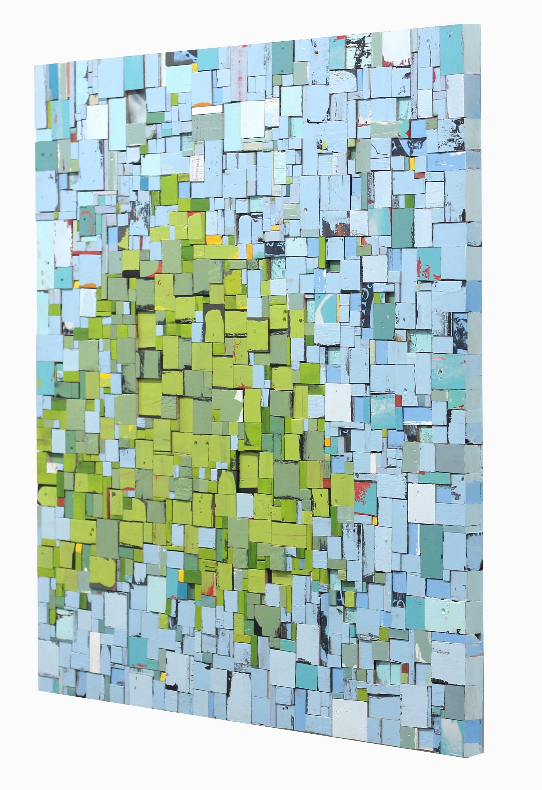 Reflecting on Mary's Lake  - Abstract Geometric Painting by Rebecca Klundt